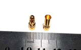 Bullet connector pair, gold plated