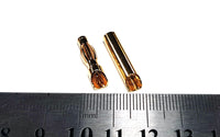 Bullet connector pair, gold plated
